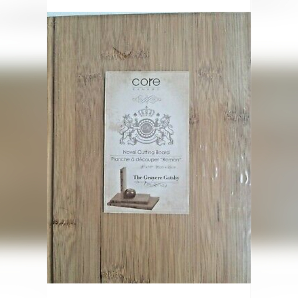 Core Bamboo The Gruyere Gatsby Novel Cutting Board New